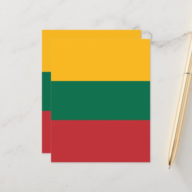Bandeira da Lituânia (Frente/Verso In Situ)