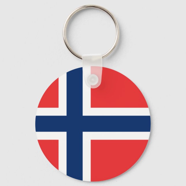 Bandeira da Noruega Chaveiro (Frente)