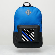 Bandeira da Polícia - Mochila Azul Preto