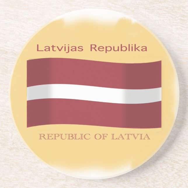 Bandeira da porta copos de Latvia (Frente)