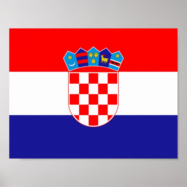Bandeira da Poster da Croácia (Frente)