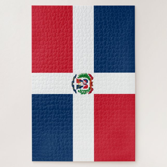 Bandeira da República Dominicana Quebra-cabeça (Vertical)