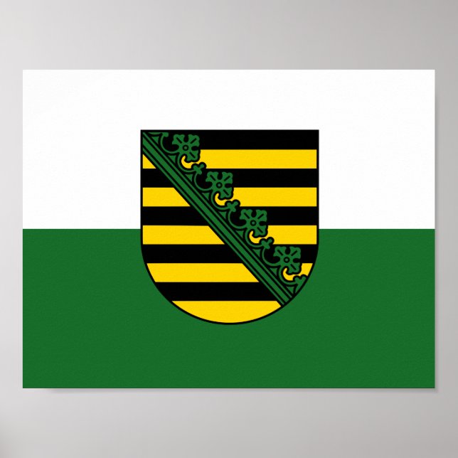 Bandeira da Saxónia Poster (Frente)