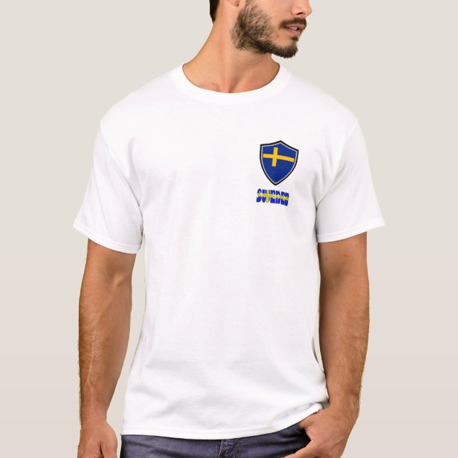 Bandeira da suecia T-Shirt (Frente)