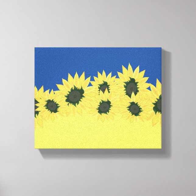 Bandeira da Ucrânia - Impressão de tela estendida (Frente)