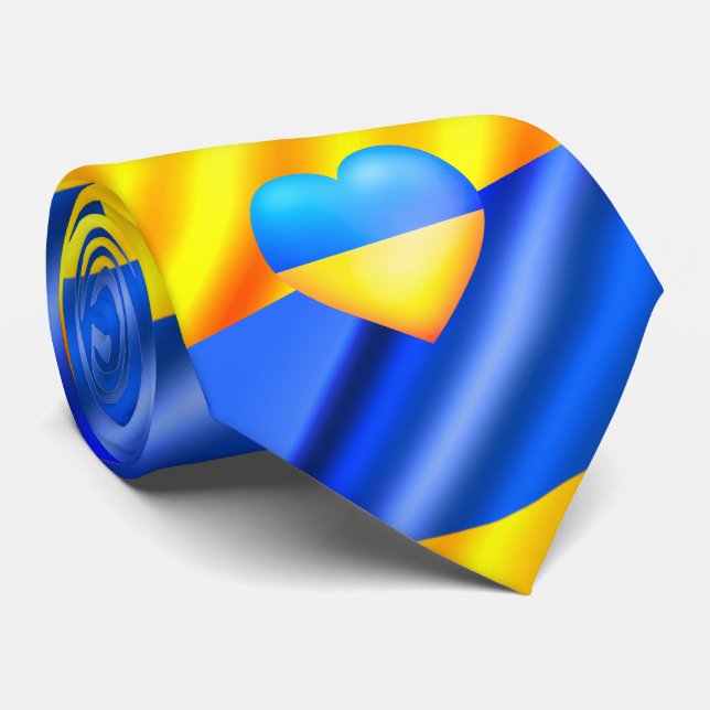 Bandeira da Ucrânia - Paz - Gravata do Pescoço da  (Rolled)