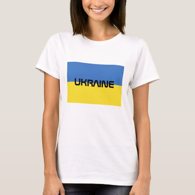 bandeira da ucrânia T-Shirt (Frente)