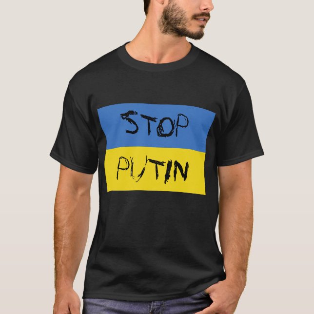bandeira da ucrânia T-Shirt (Frente)