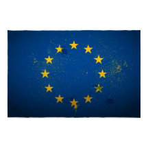 Bandeira da União Europeia Urbana Poster