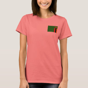 Bandeira da Zâmbia + T-shirt do mapa