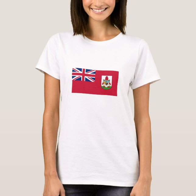 Bandeira das Bermudas Patriótica T-Shirt (Frente)