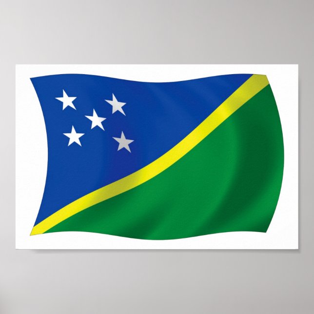 Bandeira das Ilhas Salomão Poster (Frente)