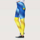 Bandeira das leggings na Ucrânia - Coração - Liber<br><div class="desc">Ucrânia - Paz - Bandeira Ucraniana - Apoio à Liberdade - Forte Juntos - Vitória! Você pode transferir para mais de 1.000 produtos Zazzle! Estamos Com A Ucrânia!</div>