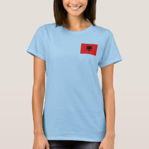 Bandeira de Albânia + T-shirt do mapa