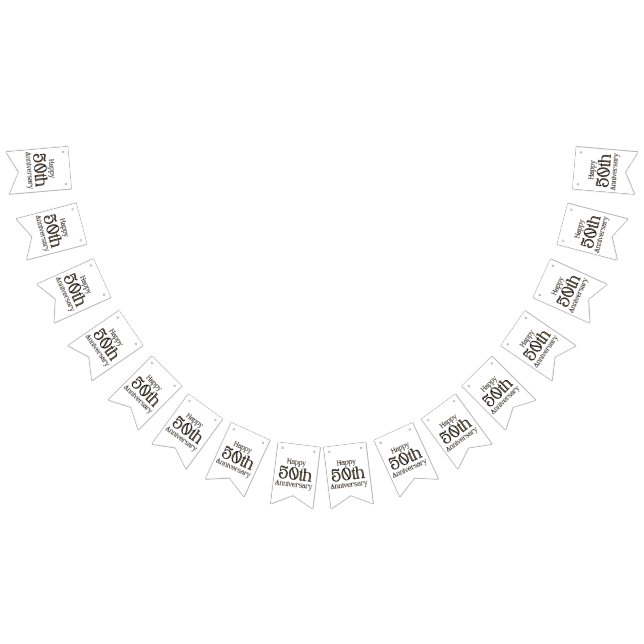 Bandeira de Aniversário de 50 anos Feliz (Todos)