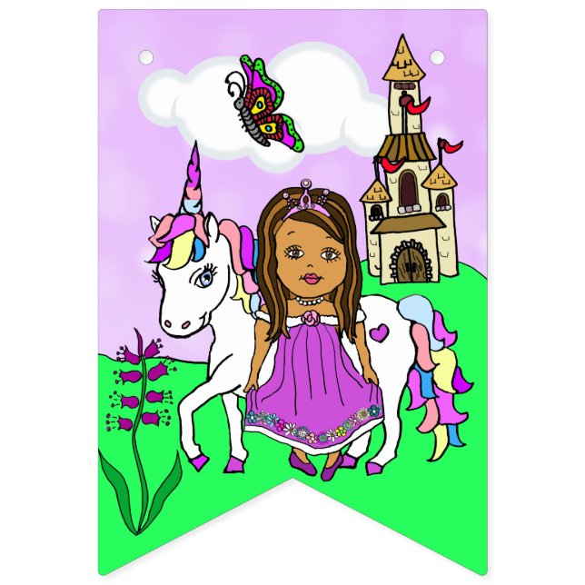 Bandeira de Aniversário de Meninas da Fada Roxa Bo (Primeira Bandeira)