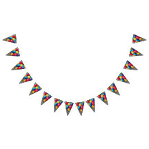 Bandeira de Aniversário Neutra em Gênero com Balõe