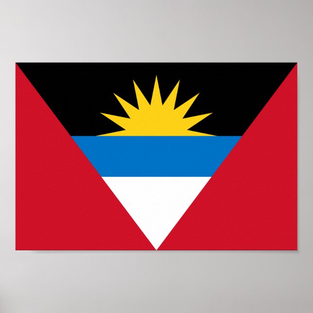 Bandeira de Antígua e Barbuda Poster (Frente)