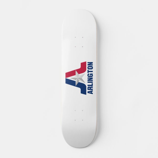 Bandeira de Arlington, Texas Skateboard (Frente)