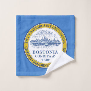 Bandeira de Boston, Massachusetts Toalha de Rosto