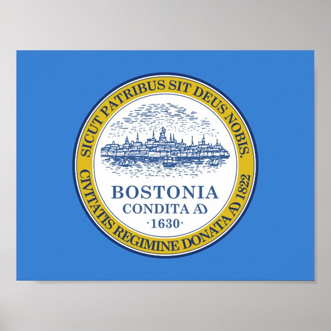 Bandeira de Boston, Poster de Massachusetts (Frente)