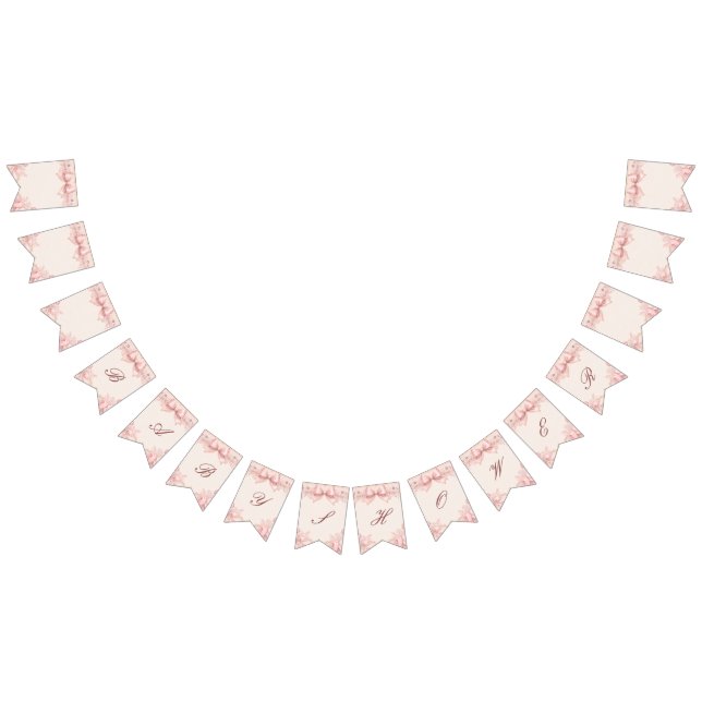 Bandeira de Bunting Coquette Menina, Arco Rosa Flo (Todos)