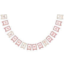 Bandeira de Bunting Girl & Bear no Balão de Ar Que