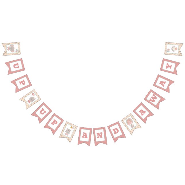 Bandeira de Bunting Girl & Bear no Balão de Ar Que (Todos)