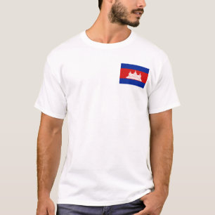 Bandeira de Cambodia e t-shirt do mapa