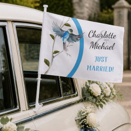 Bandeira de Carro Casamento Blue Bird of Happiness