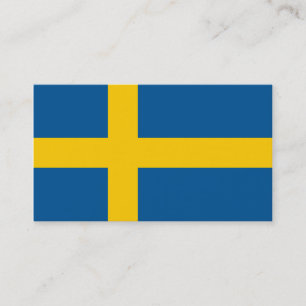 Bandeira de cartões de visitas da suecia