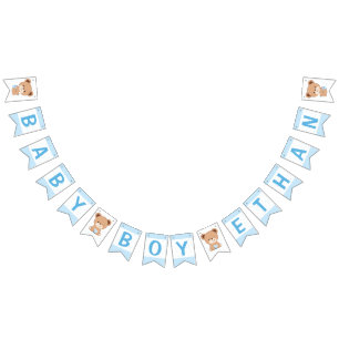 Bandeira de Chá de fraldas do Urso Castanho (azul)