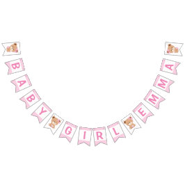 Bandeira de Chá de fraldas do Urso Castanho (Rosa)