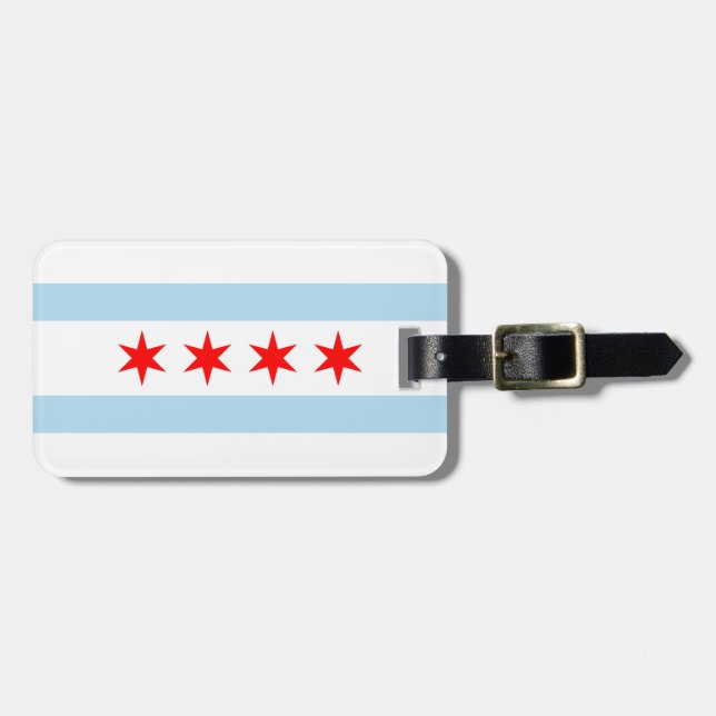 Bandeira de Chicago, Etiqueta de Bagagem do Illino (Frente Horizontal)