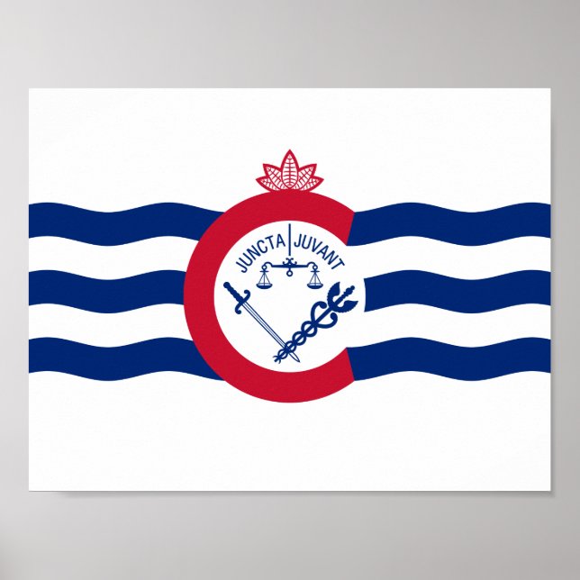 Bandeira de Cincinnati, Ohio Poster (Frente)