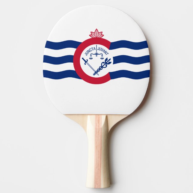 Bandeira de Cincinnati, Ohio Raquete de ping pong (Frente)