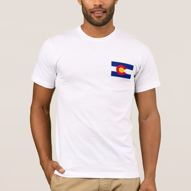 Bandeira de Colorado e camisa das montanhas (Frente)