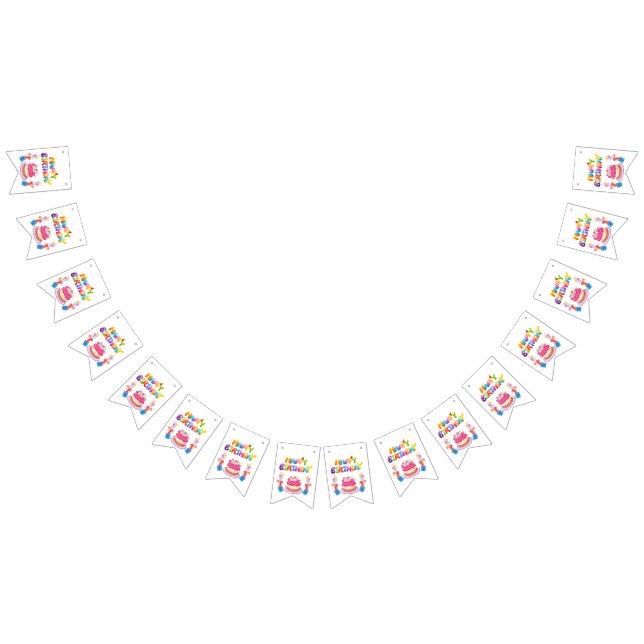Bandeira de Confetes para Festa de Aniversário (Todos)