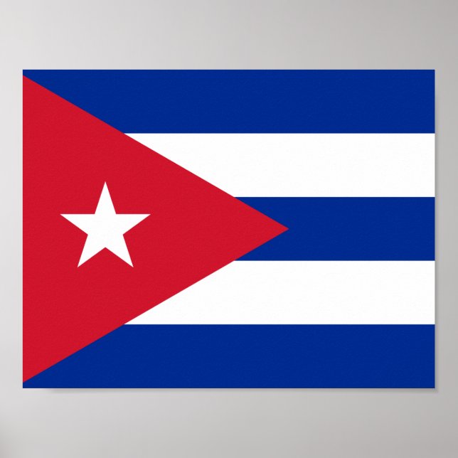 Bandeira de Cuba Poster (Frente)