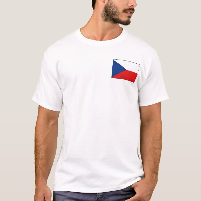 Bandeira de Czechia e t-shirt do mapa (Frente)