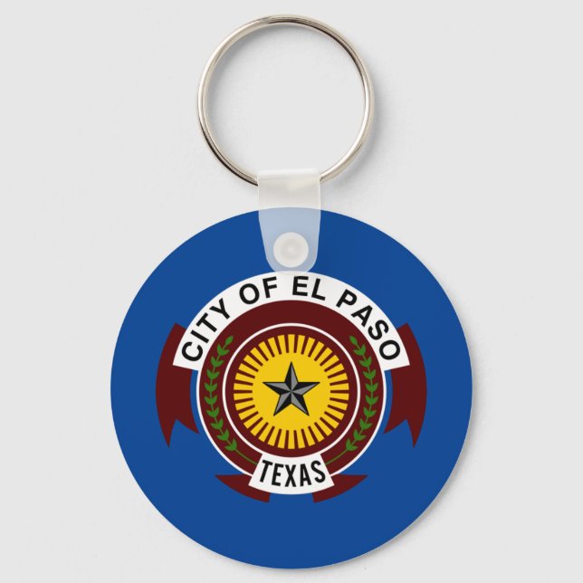 Bandeira de El Paso (Texas) Chaveiro (Frente)