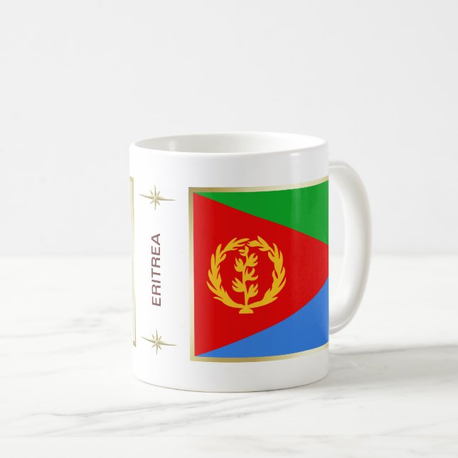 Bandeira de Eritrea + Caneca do mapa (Frente Esquerda)