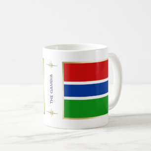 Bandeira de Gambia + Caneca do mapa