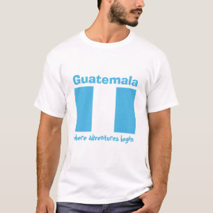 Bandeira de Guatemala + Mapa + T-shirt do texto
