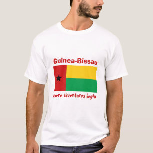 Bandeira de Guiné-Bissau + Mapa + T-shirt do text