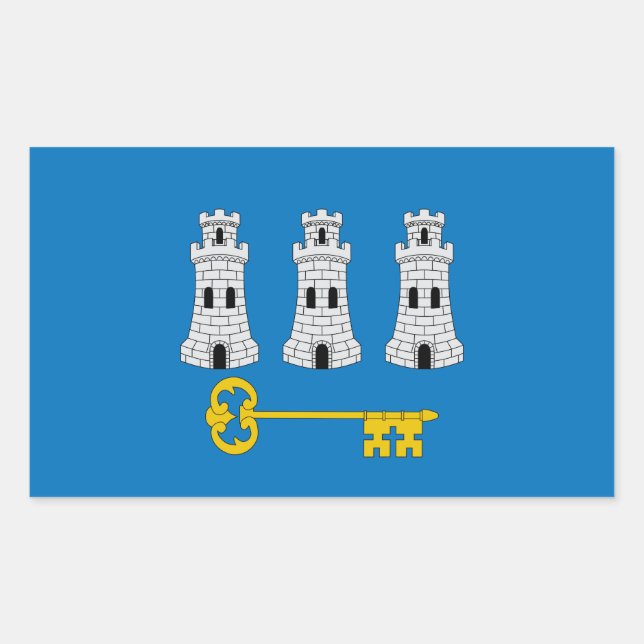 Bandeira de Havana, adesivo retangular de Cuba (Frente)