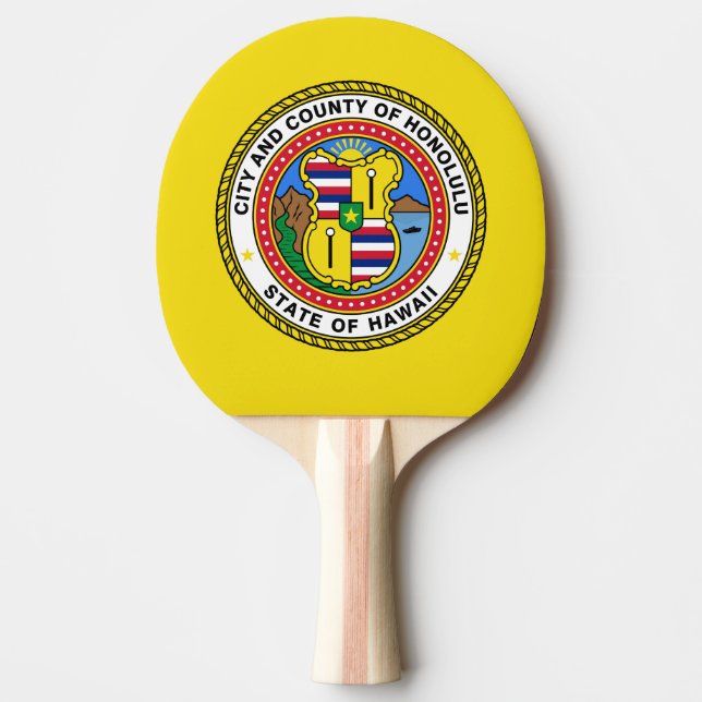 Bandeira de Honolulu, Raquete de ping pong Havaí (Frente)