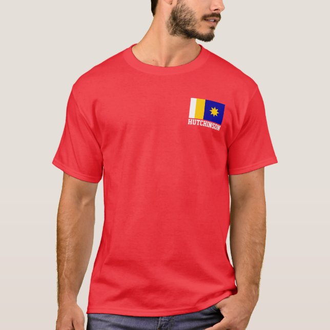 Bandeira de Hutchinson, Kansas T-Shirt (Frente)
