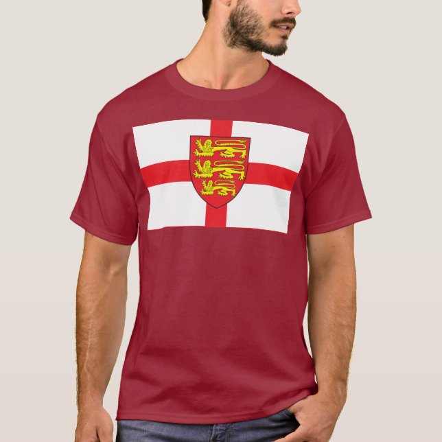 Bandeira de Inglaterra com t-shirt da brasão (Frente)