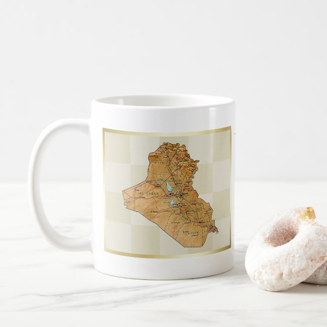 Bandeira de Iraque + Caneca do mapa (Com Donut)